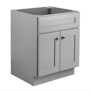 Design House Brookings 24" x 21" Ready to Assemble Solid Wood Bathroom Vanity, Sherwin Williams® Gray