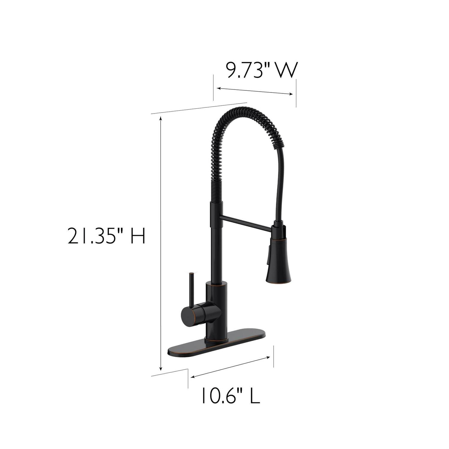 Design House Spencer Single-Handle Chef Kitchen Faucet in Oil Rubbed Bronze - Image 5