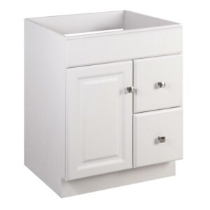 Design House Solid Wood 24" Wyndham 1-Door Ready to Assemble Bath Vanity Cabinet, White