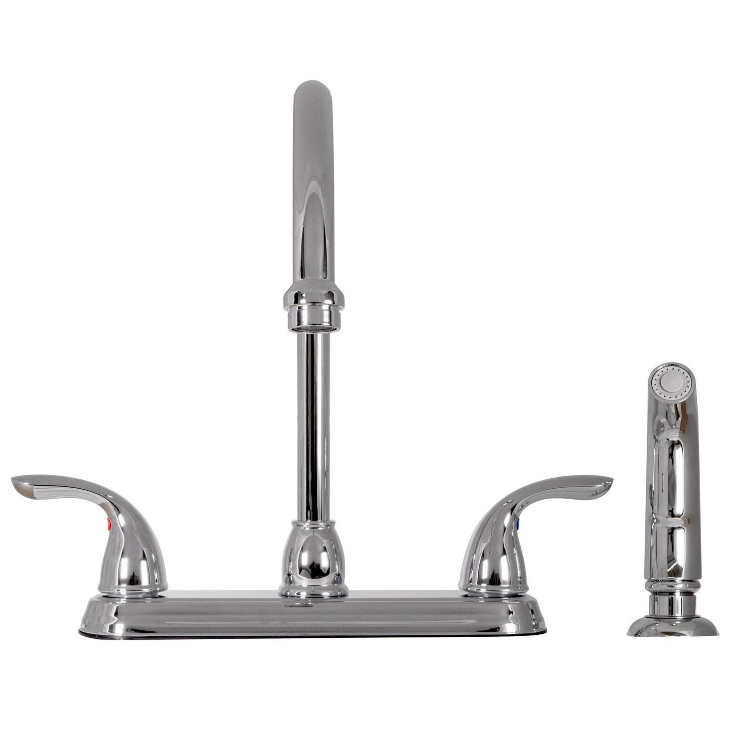 Design House Ashland 2-Handle Standard Kitchen Faucet with Side Sprayer in Polished Chrome - Image 6
