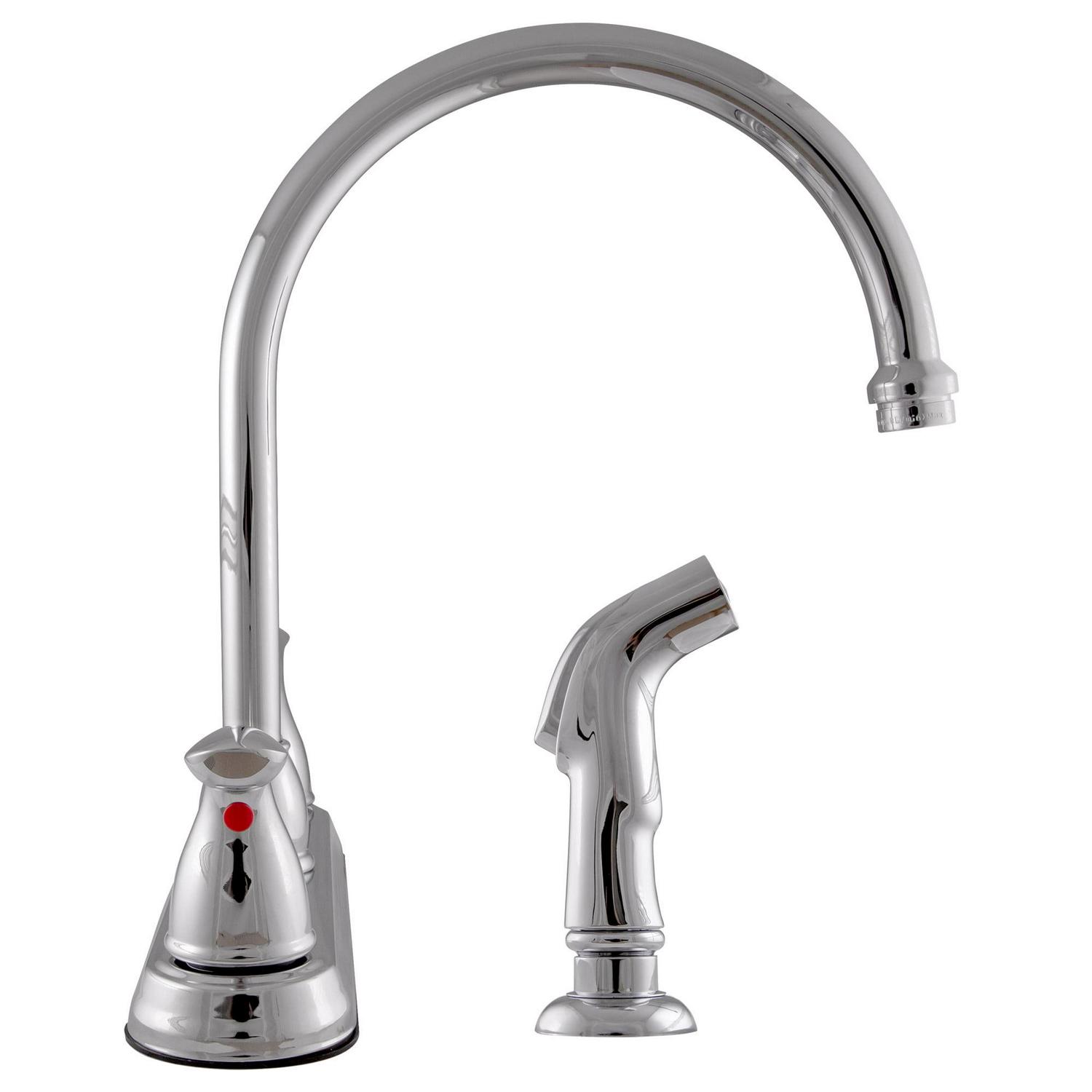 Design House Ashland 2-Handle Standard Kitchen Faucet with Side Sprayer in Polished Chrome - Image 5