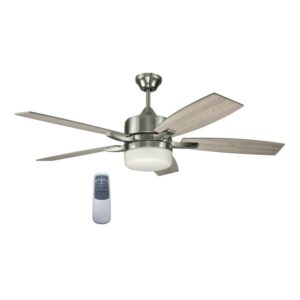 Design House Grayson LED Ceiling Fan in Brushed Nickel, 52-Inch