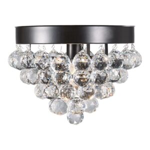 Design House Madrid Crystal Ceiling Light in Bronze, 1-Light