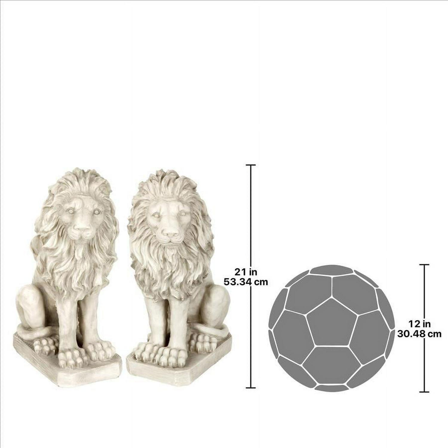 Design Toscano Mansfield Manor Lion Sentinel Statue: Set of Left and Right - Image 8