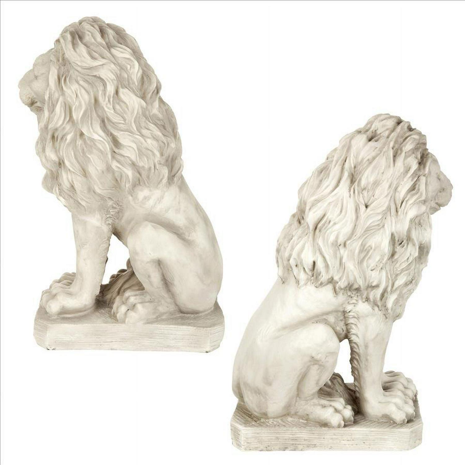 Design Toscano Mansfield Manor Lion Sentinel Statue: Set of Left and Right - Image 6