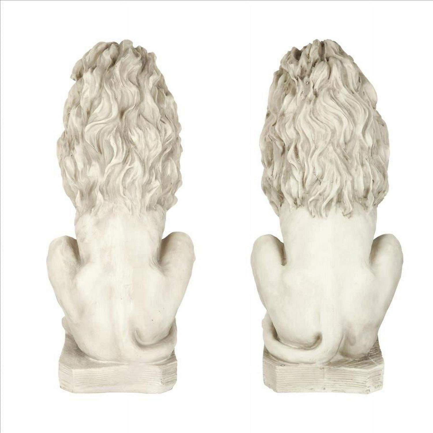 Design Toscano Mansfield Manor Lion Sentinel Statue: Set of Left and Right - Image 5