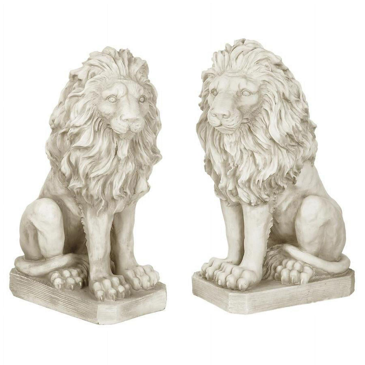 Design Toscano Mansfield Manor Lion Sentinel Statue: Set of Left and Right