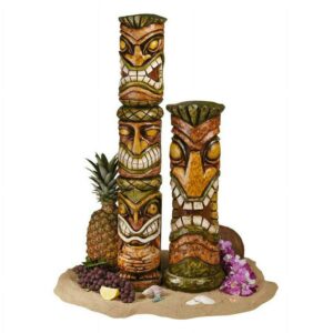 Design Toscano Aloha Hawaii Tiki Sculpture: Set of two