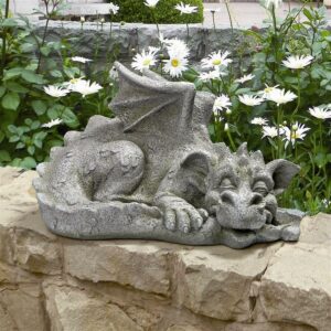 Design Toscano Blushing Babel, the Bashful Dragon Statue