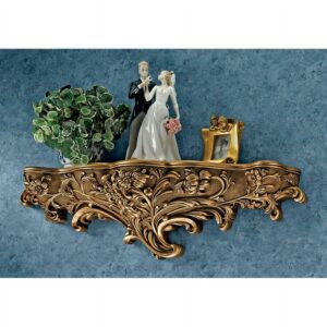 Design Toscano Brussels Floral Art Nouveau Sculptural Wall Shelf