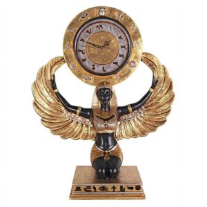 Design Toscano Egyptian Goddess Isis: Grand-Scale Clock Statue