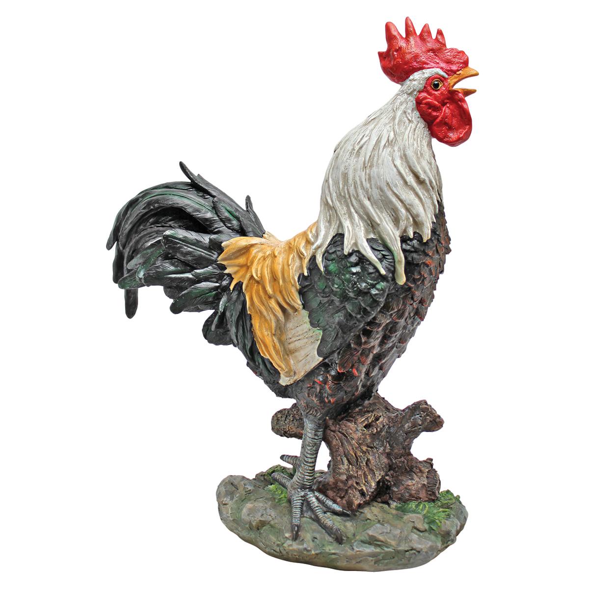 Design Toscano Henrietta the Hen and Cock-A-Doodle-Do Rooster Statue Set - Image 2