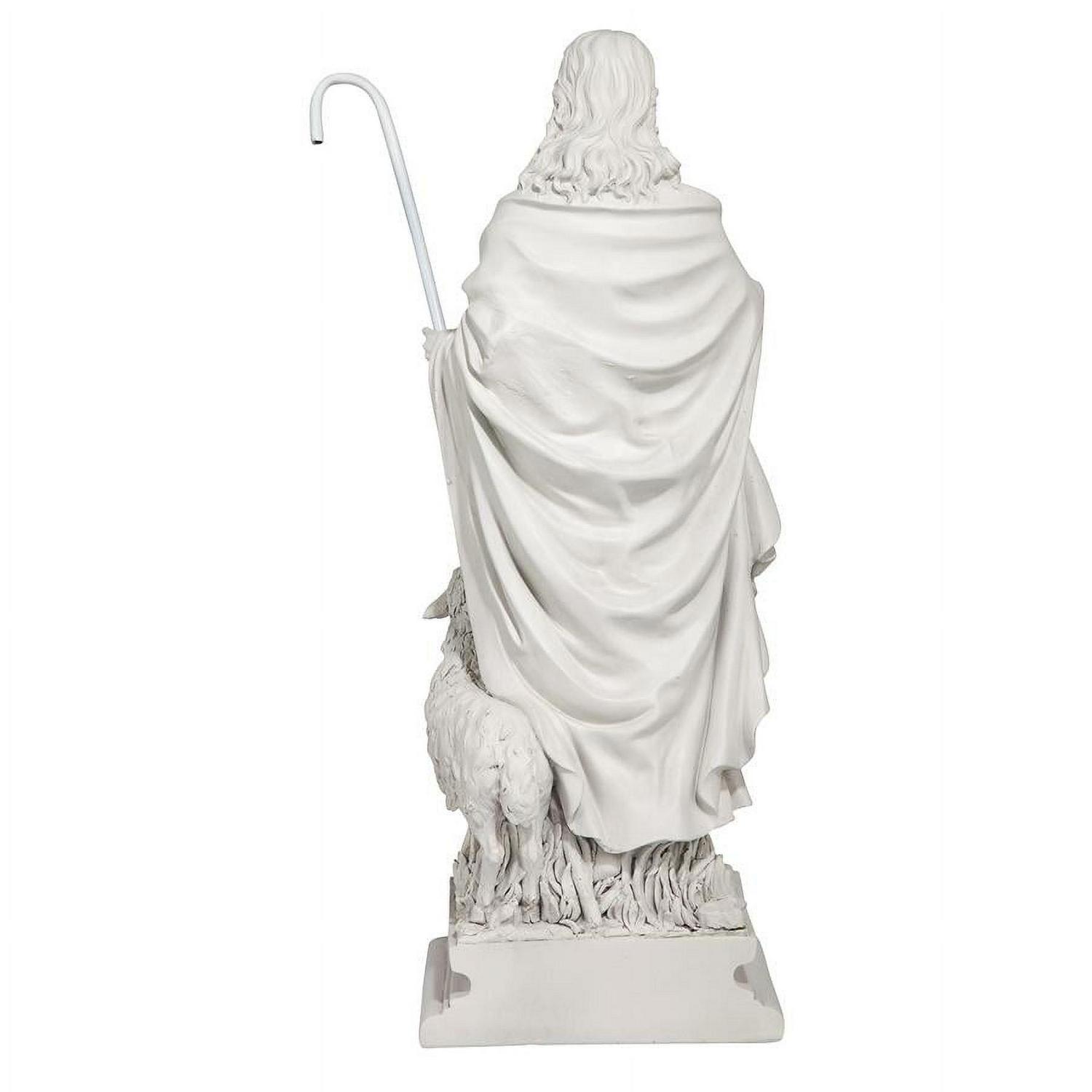Design Toscano Jesus the Good Shepherd Religious Garden Statue, Large, 28 Inch, Polyresin, Antique Stone - Image 5