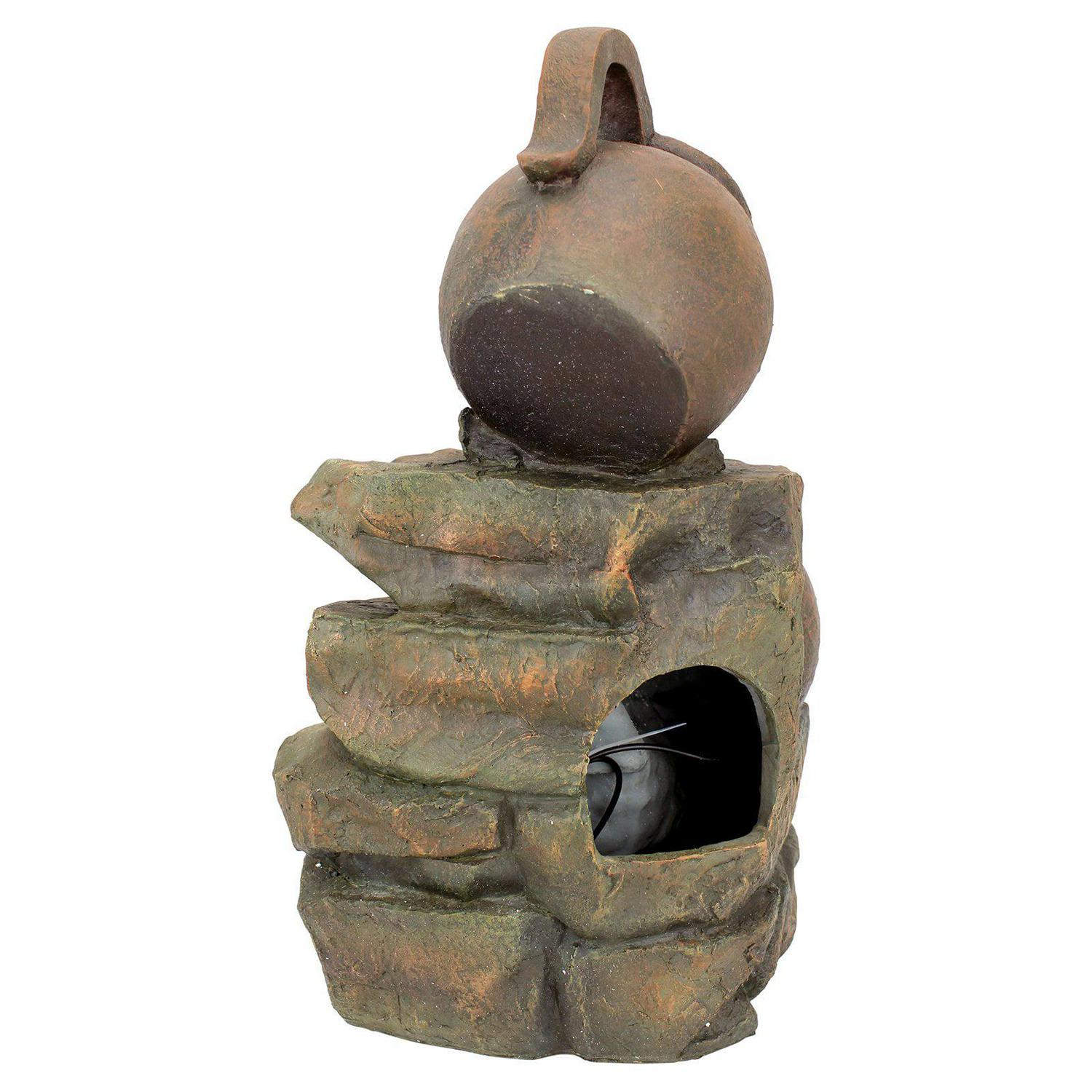 Design Toscano LaTaverna Cascading Urns Illuminated Garden Fountain - Image 5