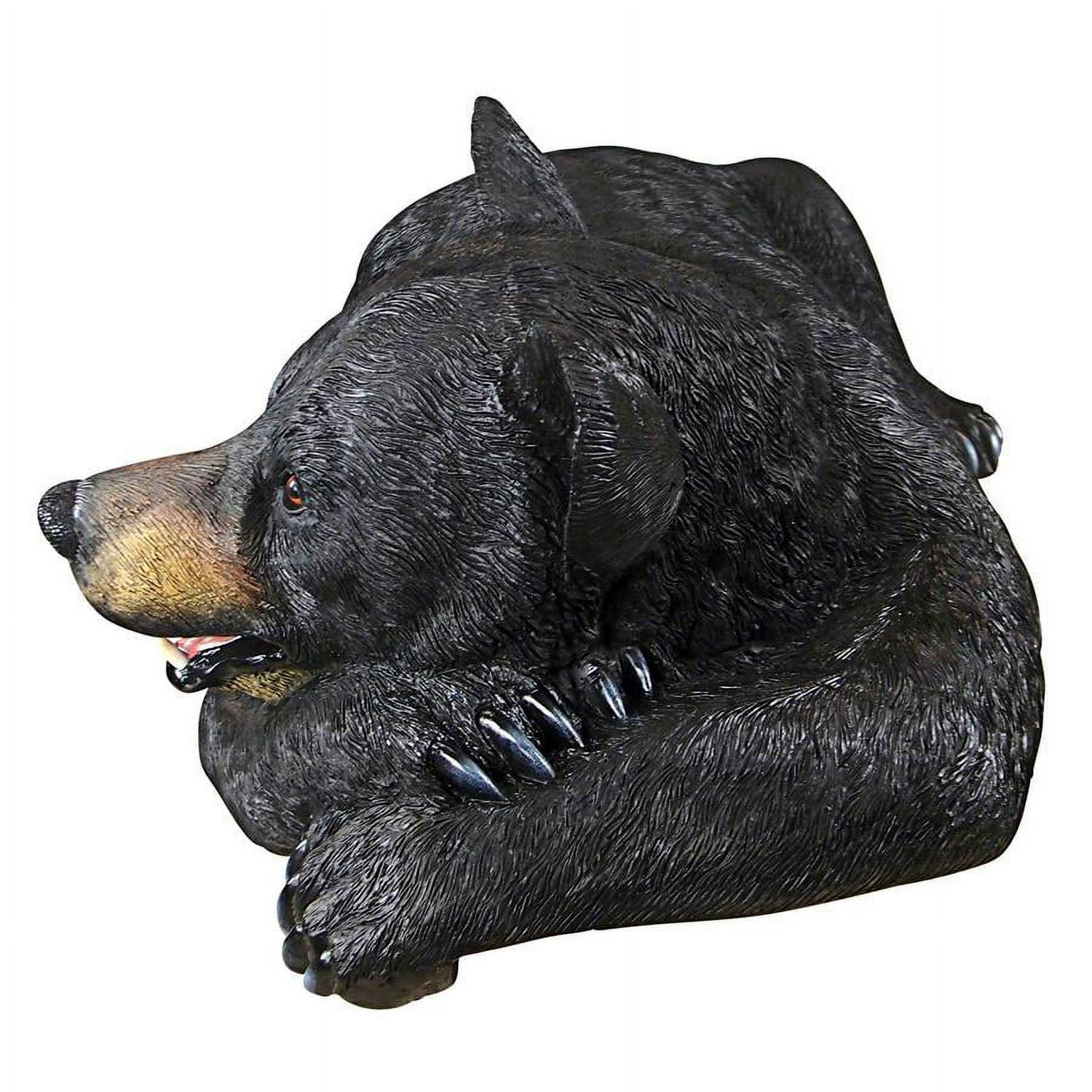Design Toscano Lemont the Lovable Lounger Black Bear Statue - Image 4