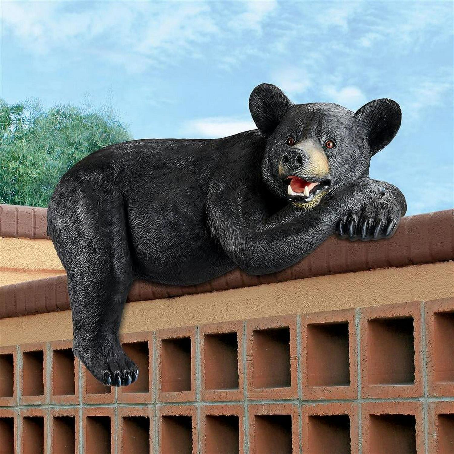 Design Toscano Lemont the Lovable Lounger Black Bear Statue