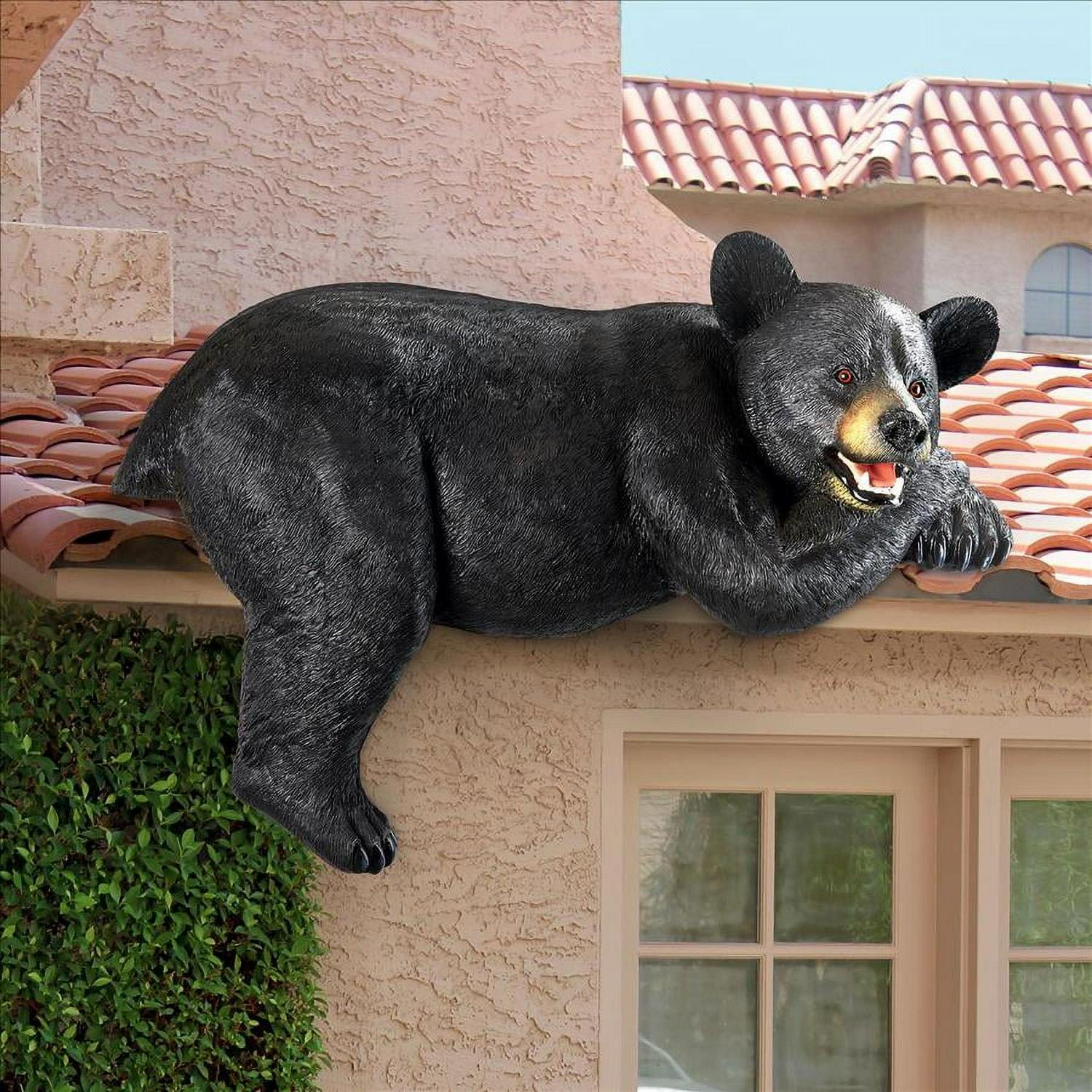 Design Toscano Lemont the Lovable Lounger Black Bear Statue - Image 2