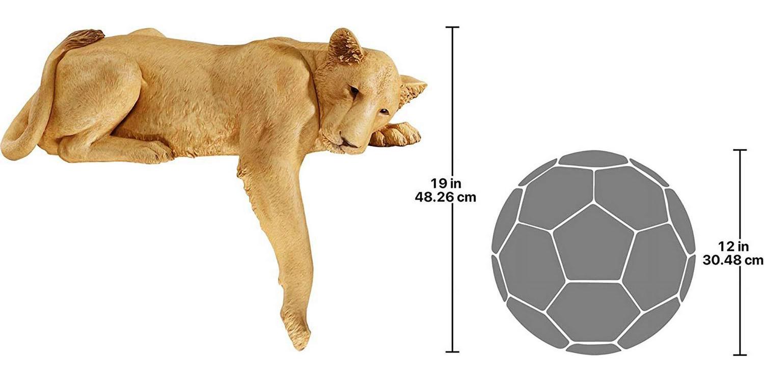 Design Toscano Lioness of Namibia Garden Wall Animal Statue, 29 Inch, Polyresin, Full Color - Image 3