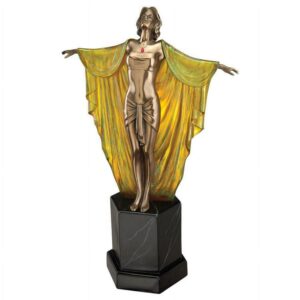 Design Toscano Majestic Maiden Art Deco Illuminated Sculpture