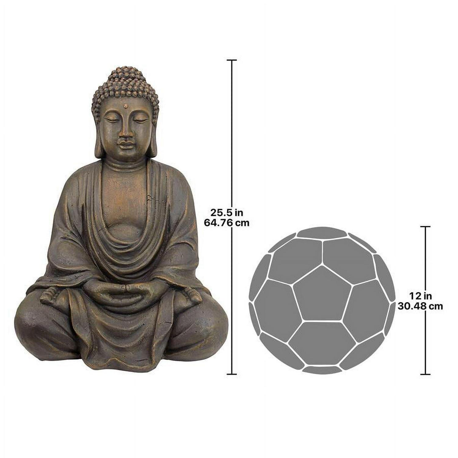 Design Toscano Meditative Buddha of The Grand Temple: Dark Stone Medium - Image 3