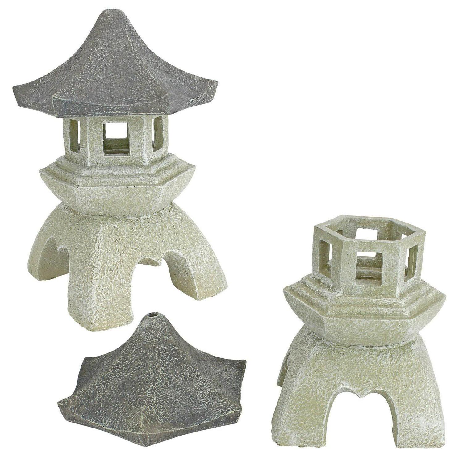 Design Toscano Pagoda Lantern Sculpture: Set of Two Large - Image 3