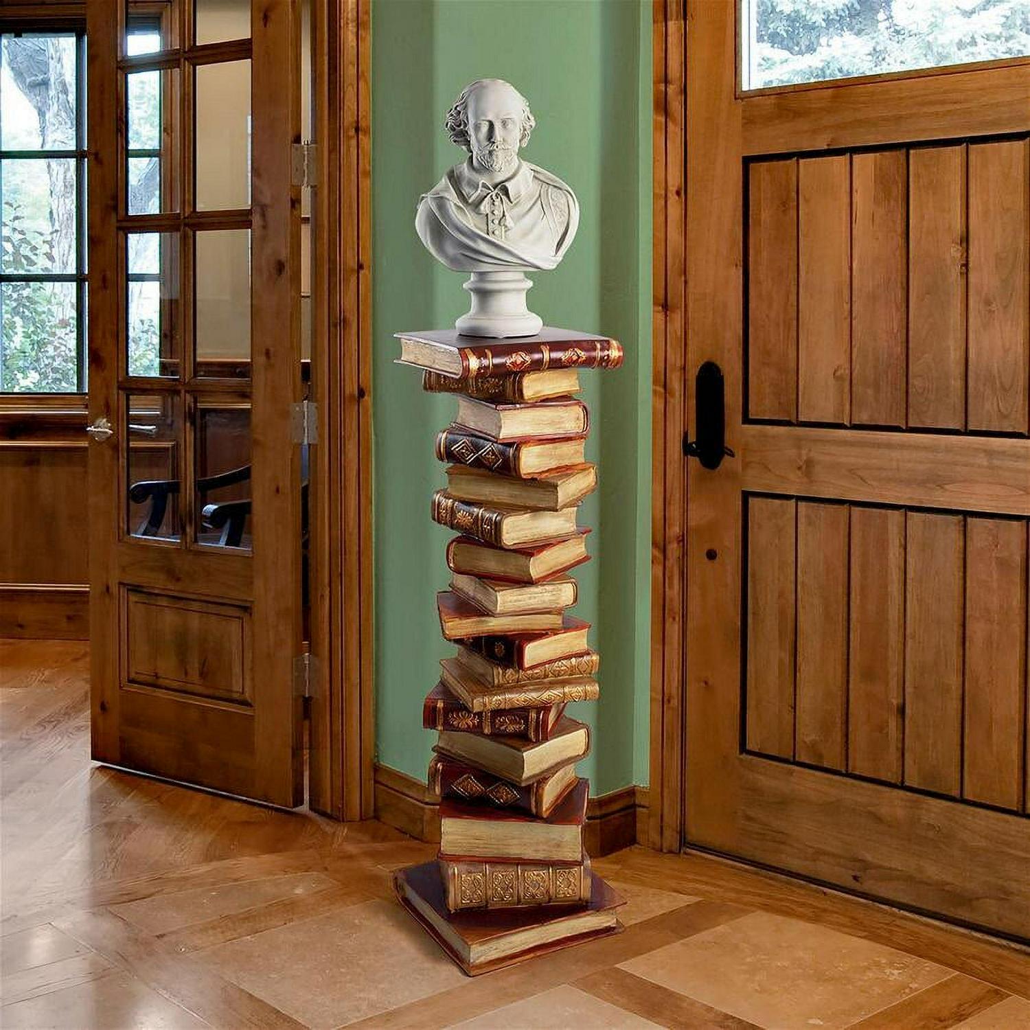 Design Toscano Power of Books Sculptural Pedestal Column