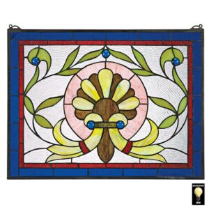 Design Toscano Prairie Flower Stained Glass Window