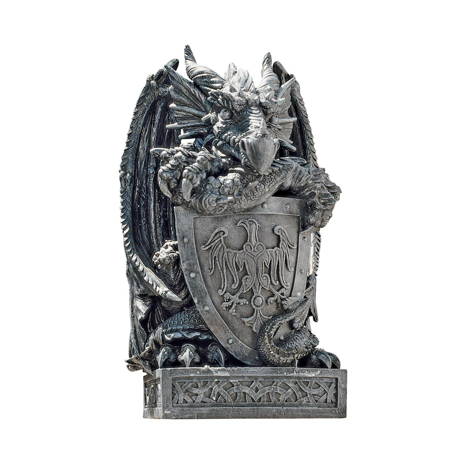 Design Toscano The Arthurian Dragon Statues: Set of Sword & Shield - Image 2