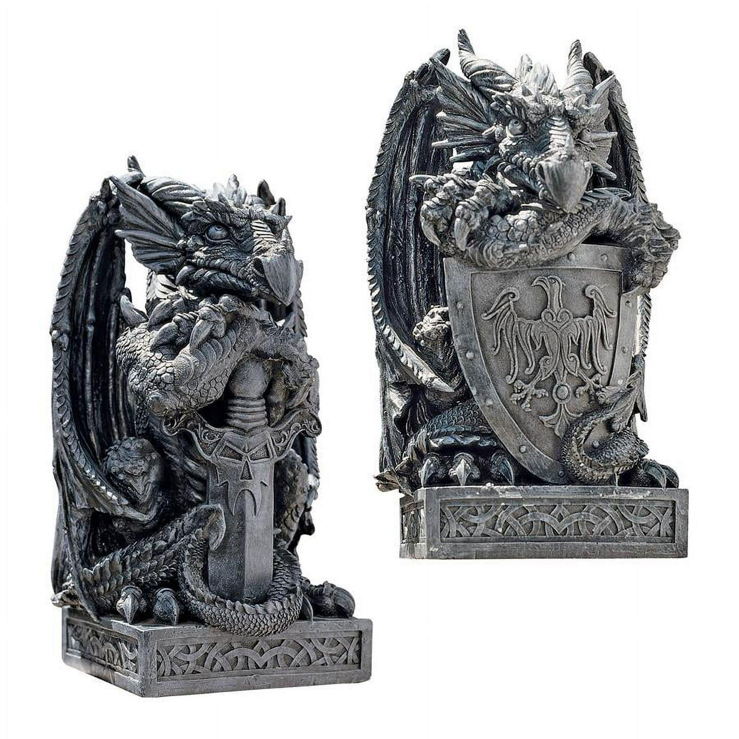 Design Toscano The Arthurian Dragon Statues: Set of Sword & Shield - Image 4