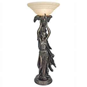 Design Toscano The Peacock Goddess Torchiere Table Lamp