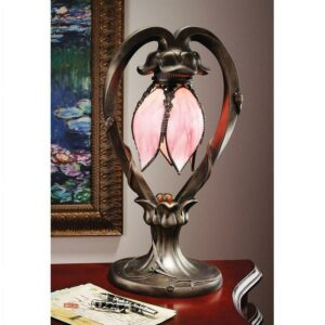 Design Toscano Victorian Hanging Tulip Stained Glass Lamp