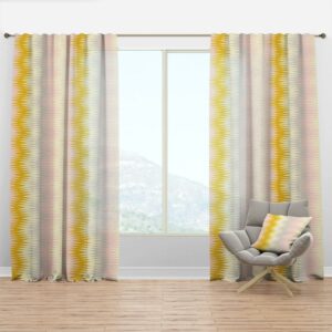 Designart 'Abstract Retro Design IV' Mid-Century Modern Curtain Panel