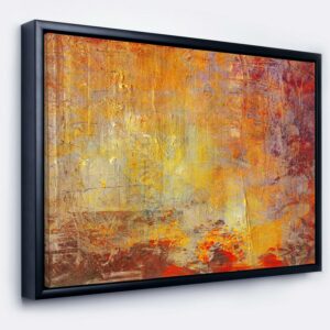 Designart ' Ambient Framed Canvas Grunge ' Abstract Framed Canvas Art Print
