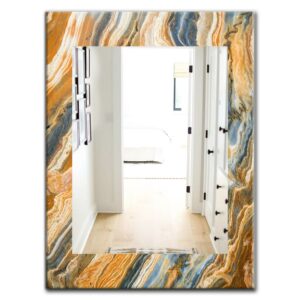 Designart 'Marbled Geode 4' Traditional Mirror - Wall Mirror