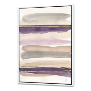 Designart ' Shape of Glam Purple ' Shabby Chic Framed Canvas