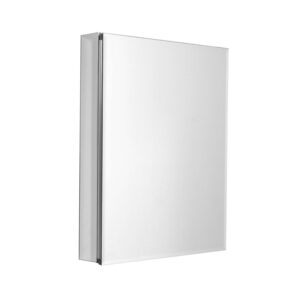 Designer Series by Zenith Aluminum Beveled Mirror Medicine Cabinet, 20 x 26 in., Frameless