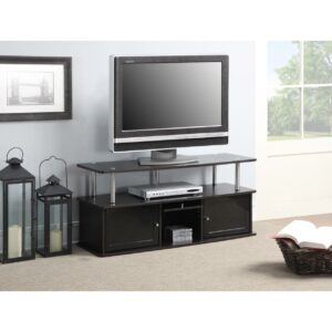 Convenience Concepts Designs2Go TV Stand w/ 3 Storage Cabinets & Shelf for TVs up to 55", Espresso