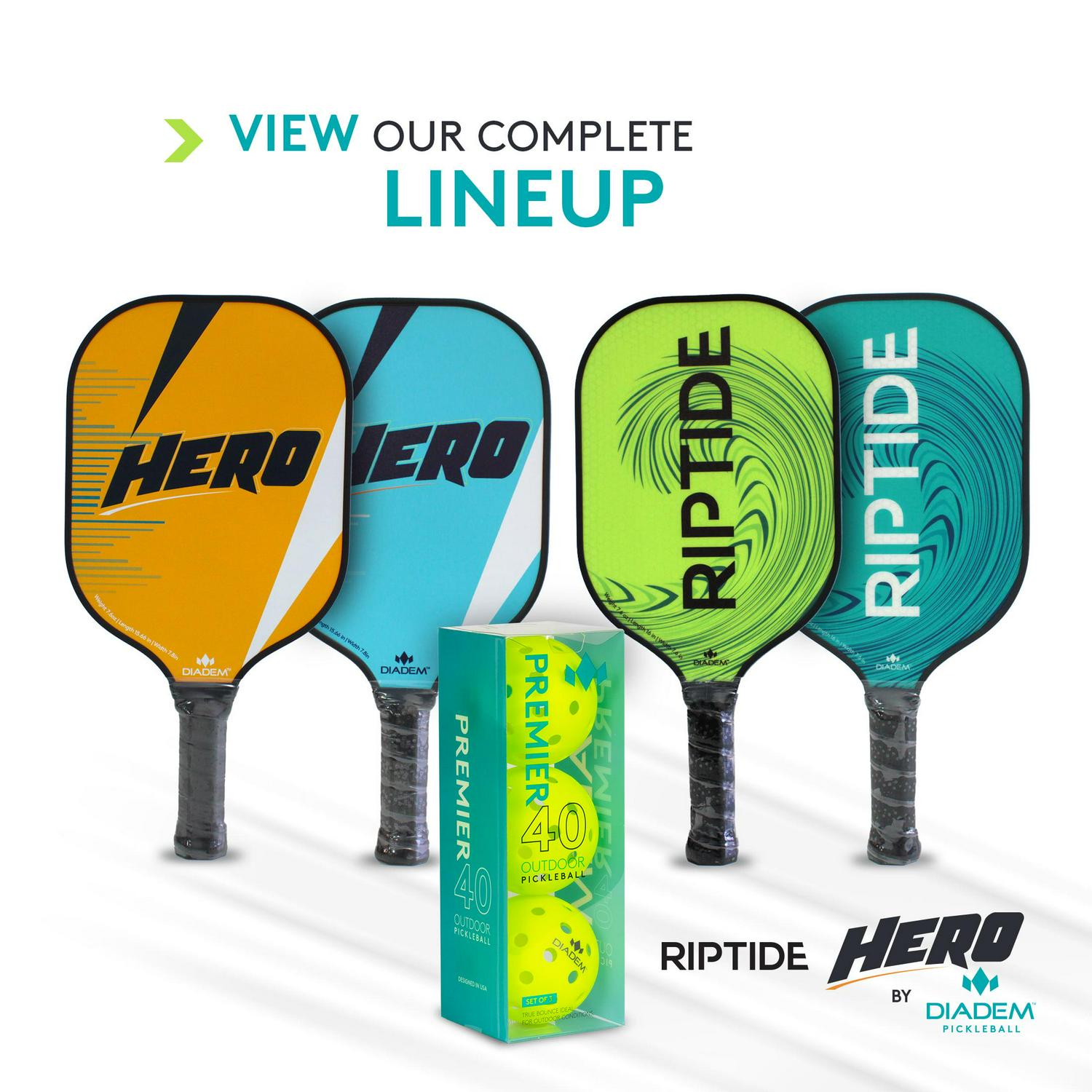 Diadem Sports Riptide HMT Fiber Pickleball Paddle in Teal for All Skill Levels,7.6oz - Image 7
