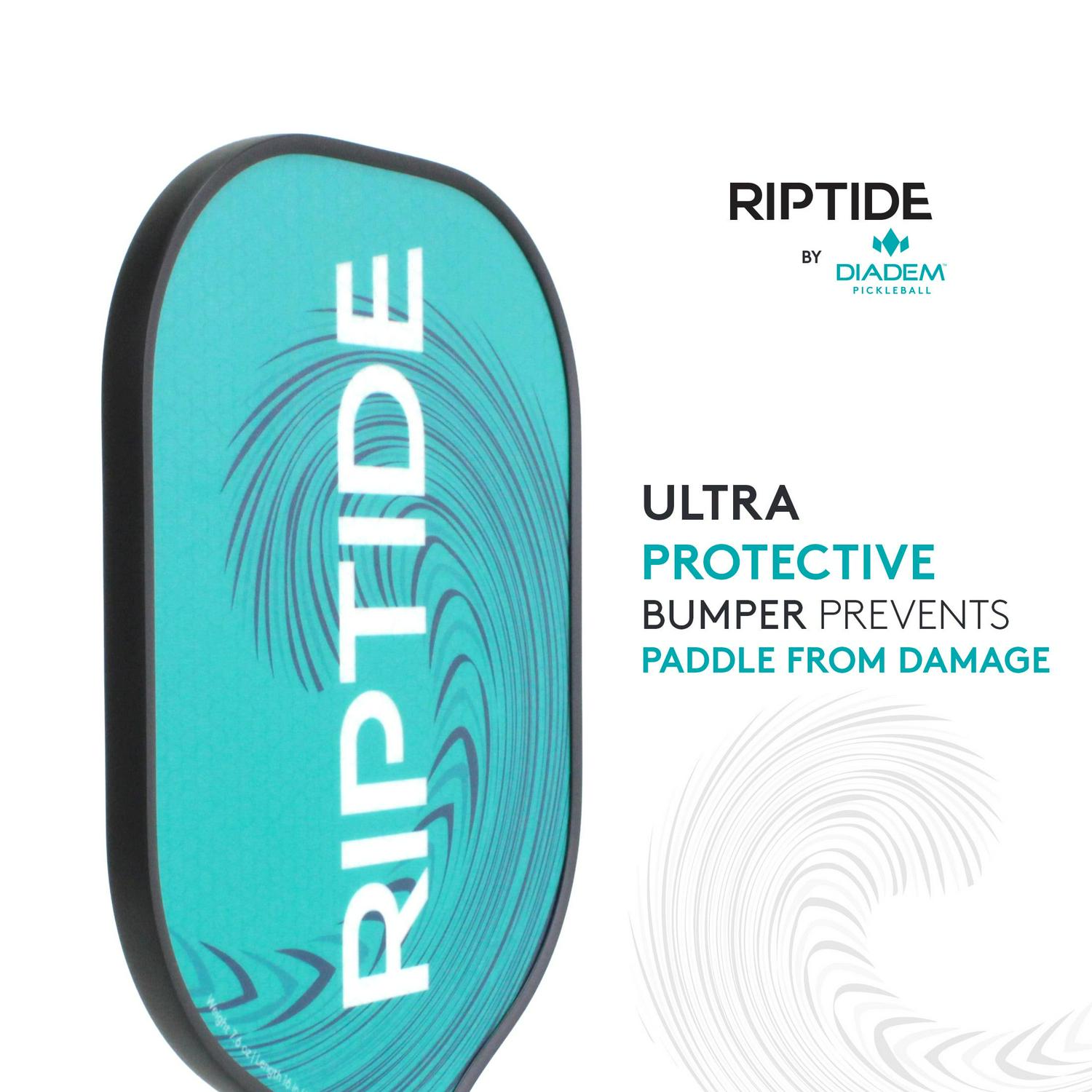 Diadem Sports Riptide HMT Fiber Pickleball Paddle in Teal for All Skill Levels,7.6oz - Image 3