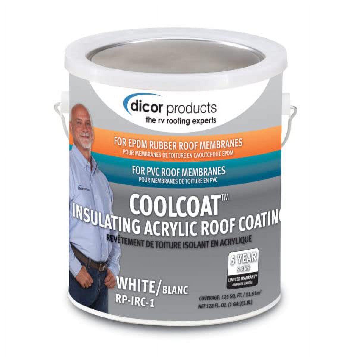 Dicor RP-IRC-1 EPDM Rubber Roof CoolCoat Part 2 - White, 1 Gallon - Image 4