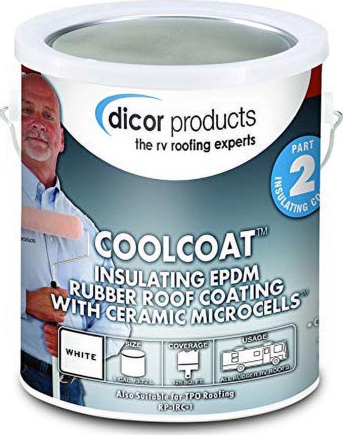 Dicor RP-IRC-1 EPDM Rubber Roof CoolCoat Part 2 - White, 1 Gallon - Image 3