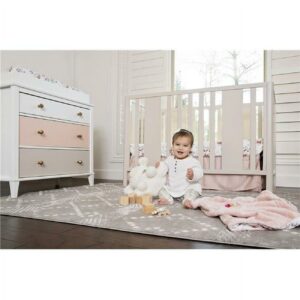 Little Seeds Crawford Curved Post 3-in-1 Crib, Sharkey Gray