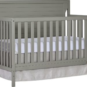 Dream On Me Cape Cod 5-in-1 Convertible Crib, Storm Gray