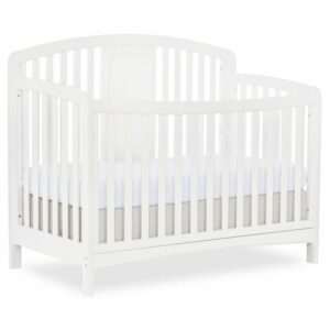 Dream On Me Dakota 4-In-1 Convertible Crib, Greenguard Gold Certified, White