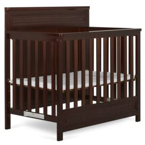 Dream On Me Harbor Full Panel 4 in 1 Convertible Mini Crib, Espresso