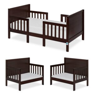 Dream On Me Hudson 3 in 1 Convertible Toddler Bed, Espresso