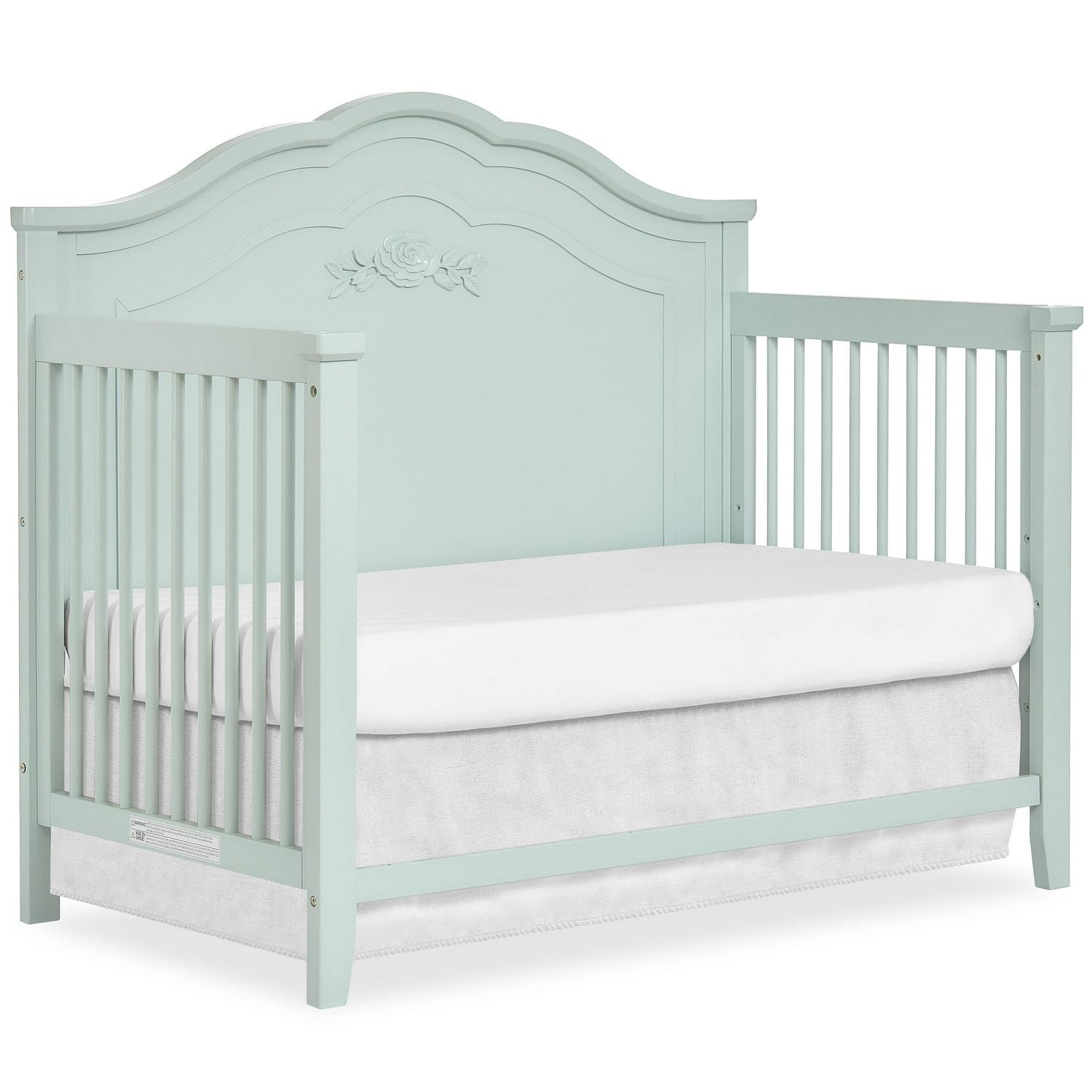 SweetPea Baby Rose 4-in-1 Convertible Crib in Seafoam Green, Baby Crib with Spindles, Greenguard Gold Certified, Easy Assembly, Sustainable New Zealand Pinewood Sea Foam Green - Image 19