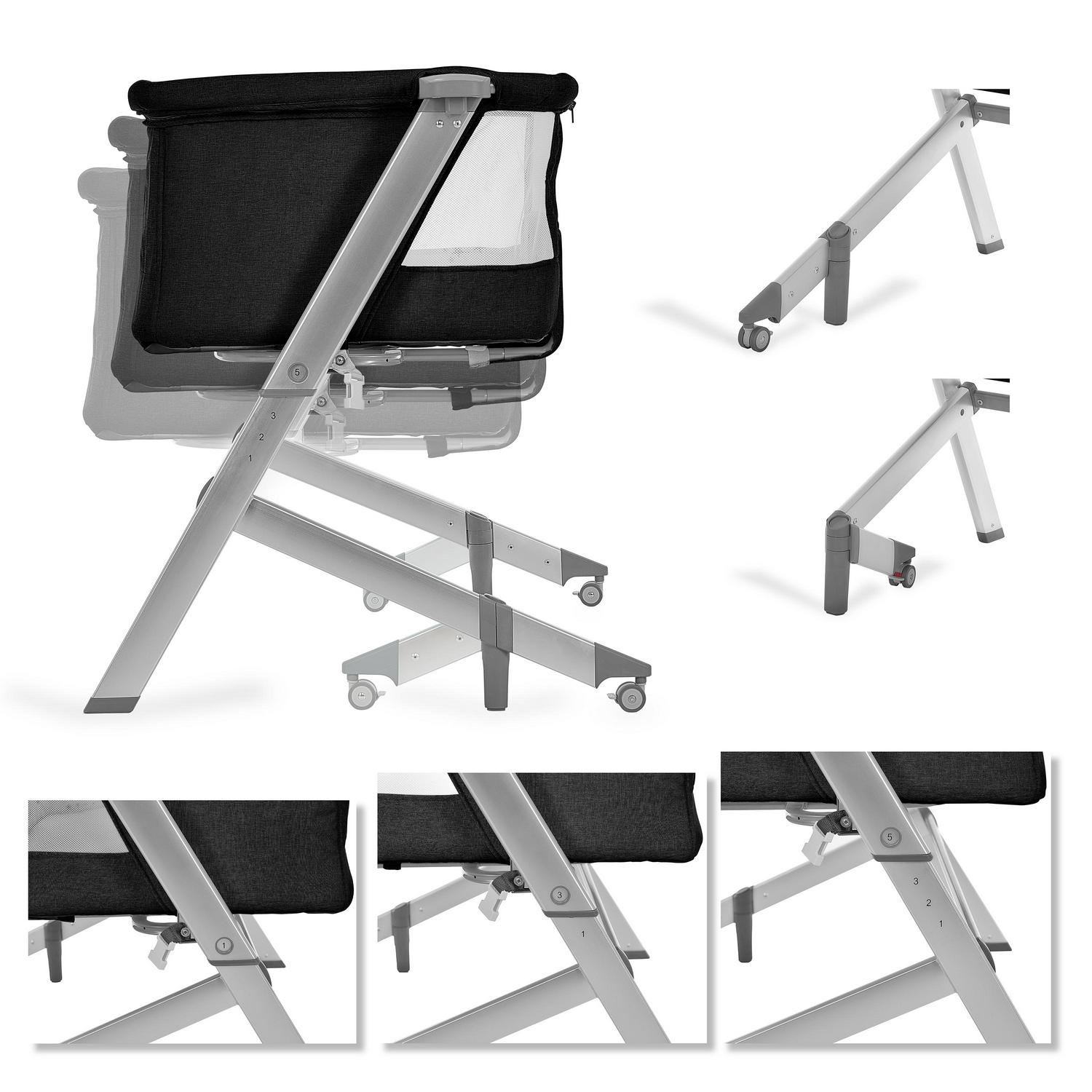 Dream On Me Skylar Bassinet and Bedside Sleeper in Black - Image 6