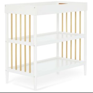 Dream On Me Sleepy Little Sloth Changing Table, Free Changing Pad Included, Natural And White