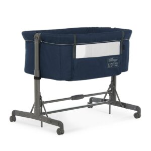 Dream On Me Zimal 2-in-1 Bassinet & Bedside Sleeper, Lightweight Portable Baby Cradle with Breathable Mesh, Blue